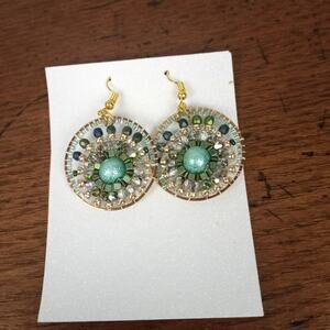 HANDMADE Crystal Moon Earrings